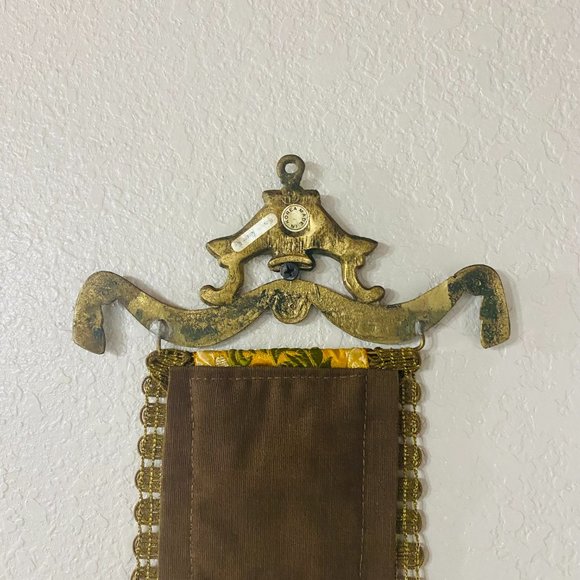 Antique Corona River Co. Art Deco Brass/Metal Hardware Hand Embroidered Tapestry - Picture 11 of 13